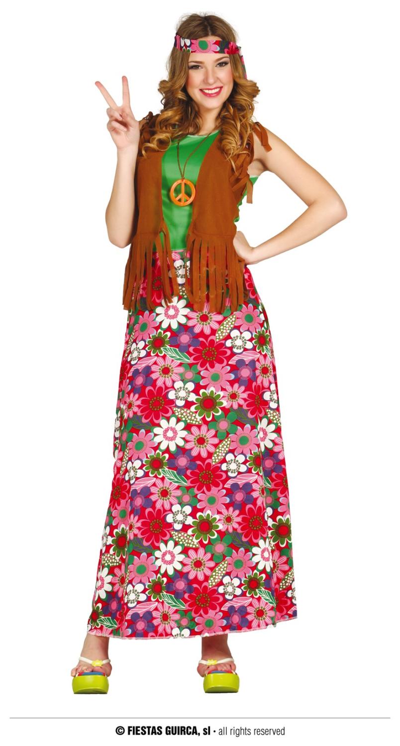 Déguisement hippie femme à fleurs
