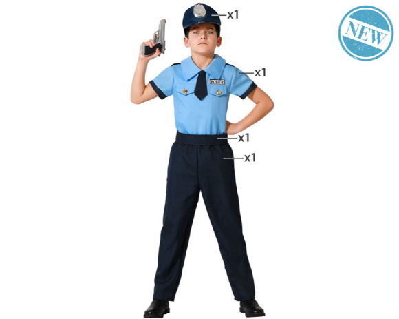 Costume enfant - Policier (5-6 ans) - Déguisements